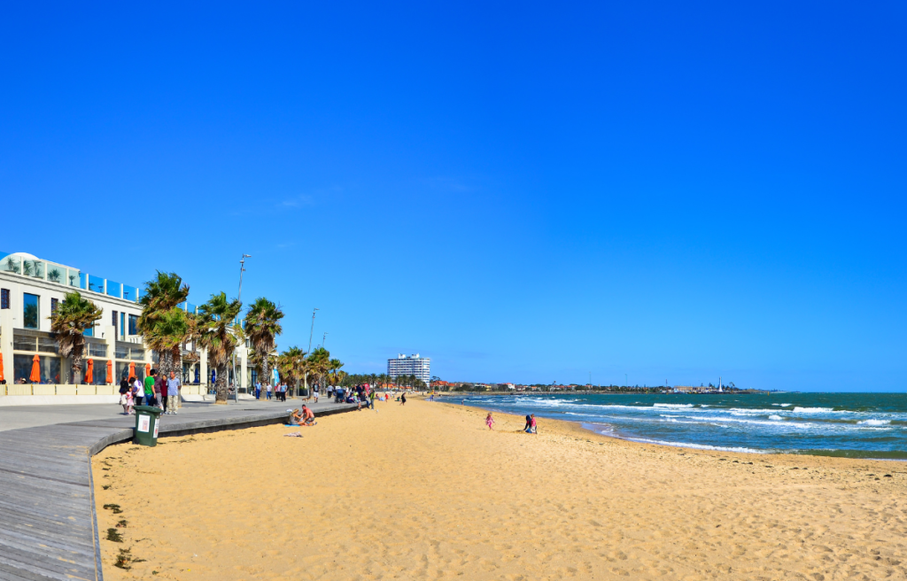 View of St Kilda Beach in Melbourne, Australia: By Ali Reza.