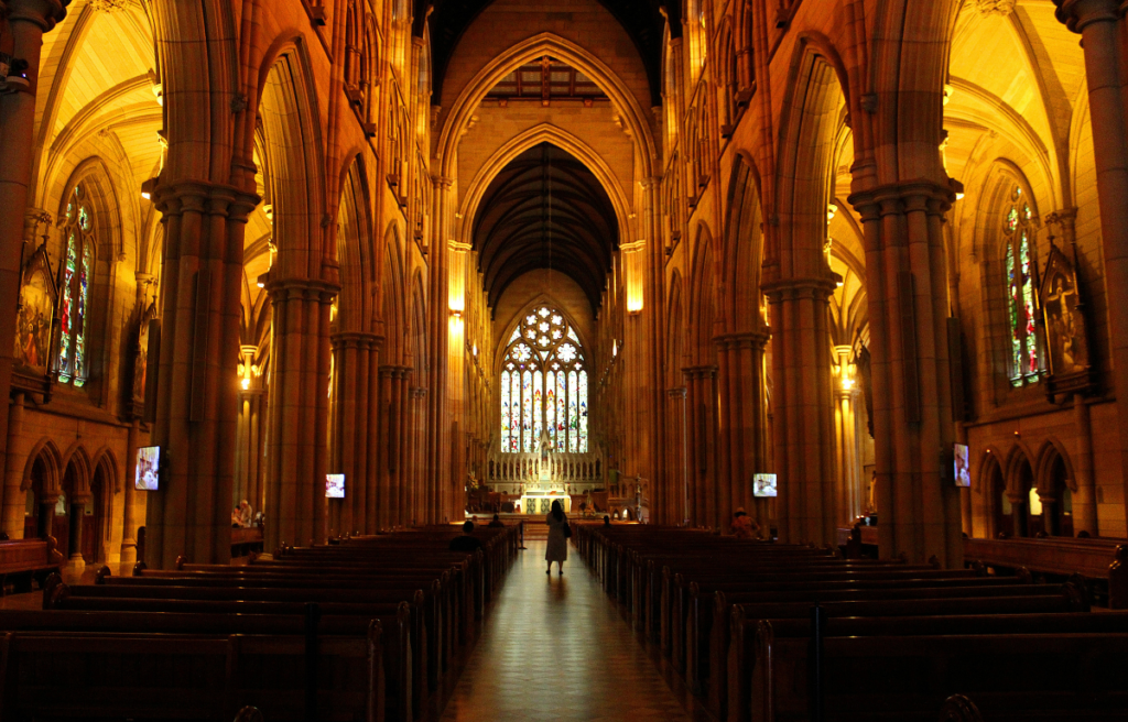 Interior of St. Mary's Cathedral, Sydney, Australia: By Ali Reza.